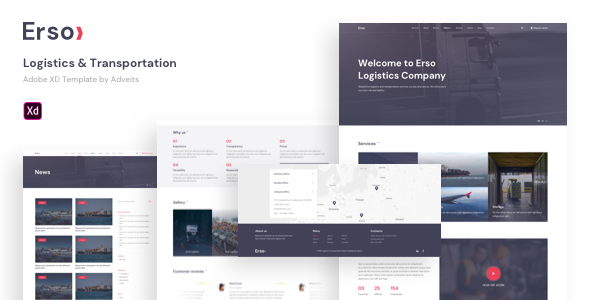 Erso – Logistics & Transportation Adobe XD Template