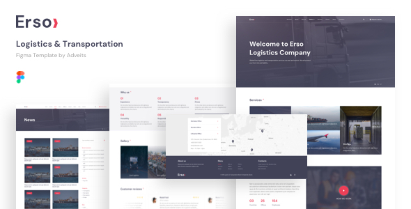 Erso – Logistics & Transportation Figma Template