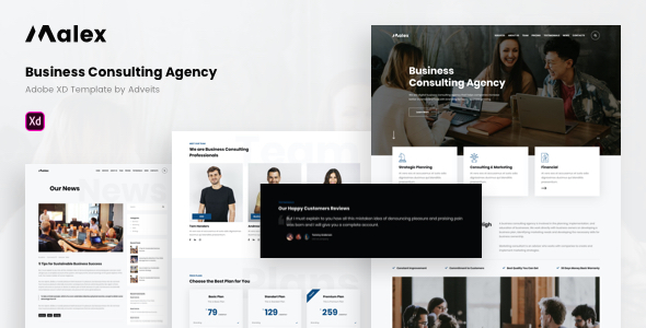 Malex – Business Consulting Agency Adobe XD Template