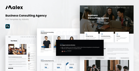Malex – Business Consulting Agency PSD Template