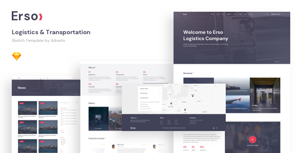Erso – Logistics & Transportation Sketch Template