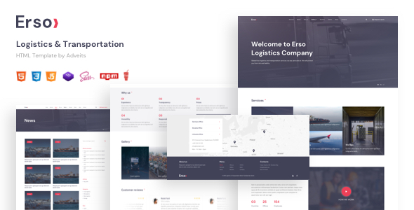 Erso – Logistics & Transportation HTML Template