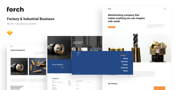 Forch – Factory & Industrial Business Sketch Template