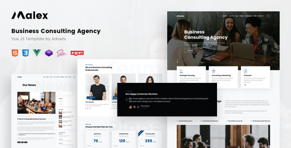 Malex – Business Consulting Agency Vue JS Template
