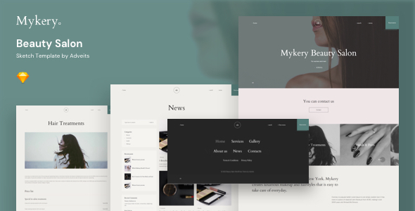 Mykery – Beauty Salon Sketch Template