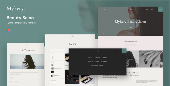 Mykery – Beauty Salon Figma Template