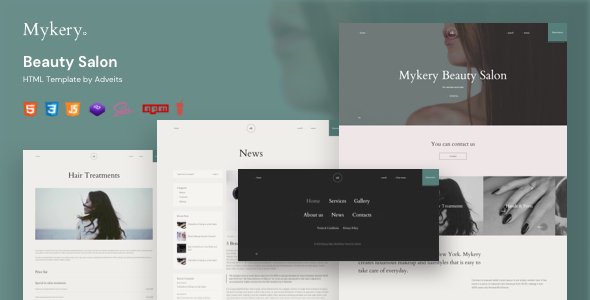 Mykery – Beauty Salon HTML Template