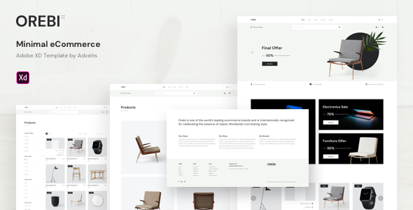 Orebi – Minimal eCommerce Adobe XD Template
