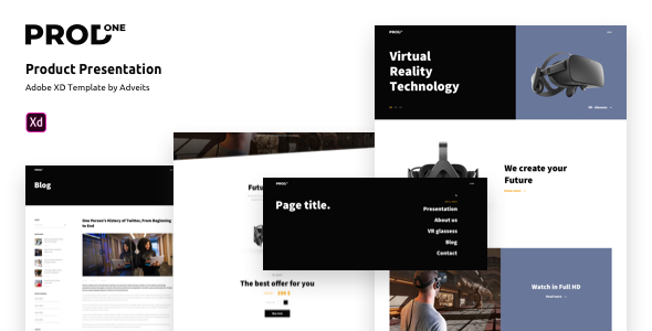 Prodone – Product Presentation Adobe XD Template