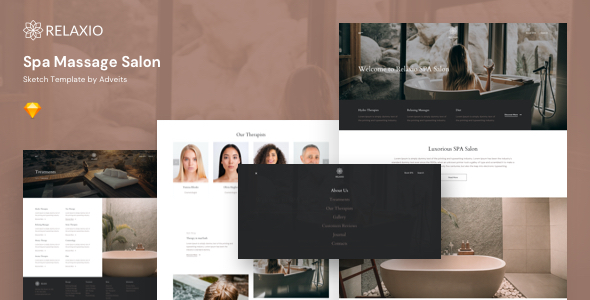 Relaxio – Spa Massage Salon Sketch Template
