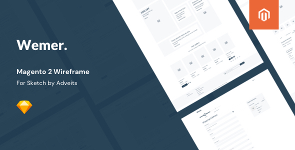 Wemer – Magento 2 Wireframe for Sketch