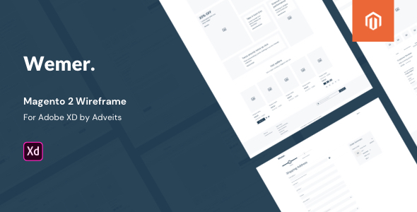 Wemer – Magento 2 Wireframe for Adobe XD
