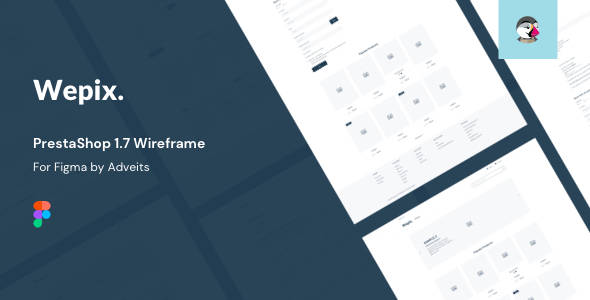 Wepix – PrestaShop 1.7 Wireframe for Figma