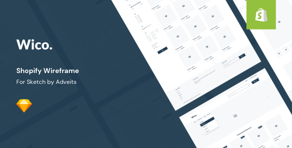 Wico – Shopify Wireframe for Sketch