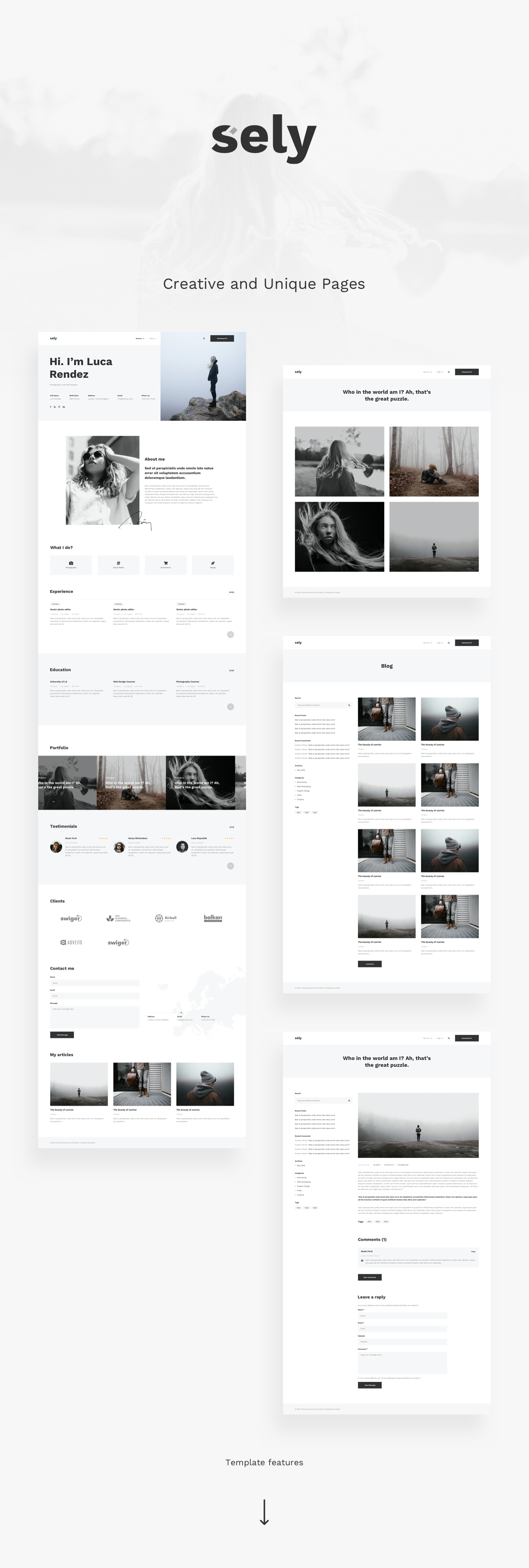 Sely Adobe XD presentation